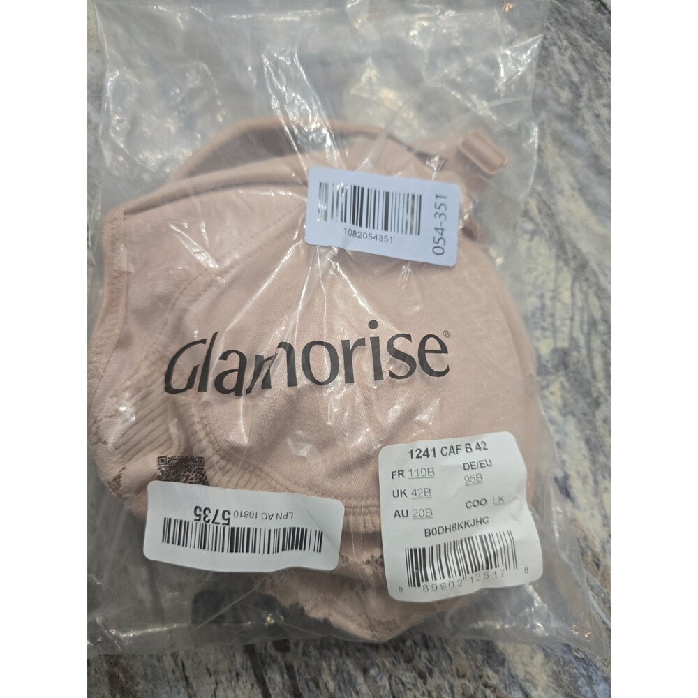 Glamorise 1241 Front-Closure Plus Size WonderWire Underwire Bra 42B Cafe Nude - Picture 11 of 11